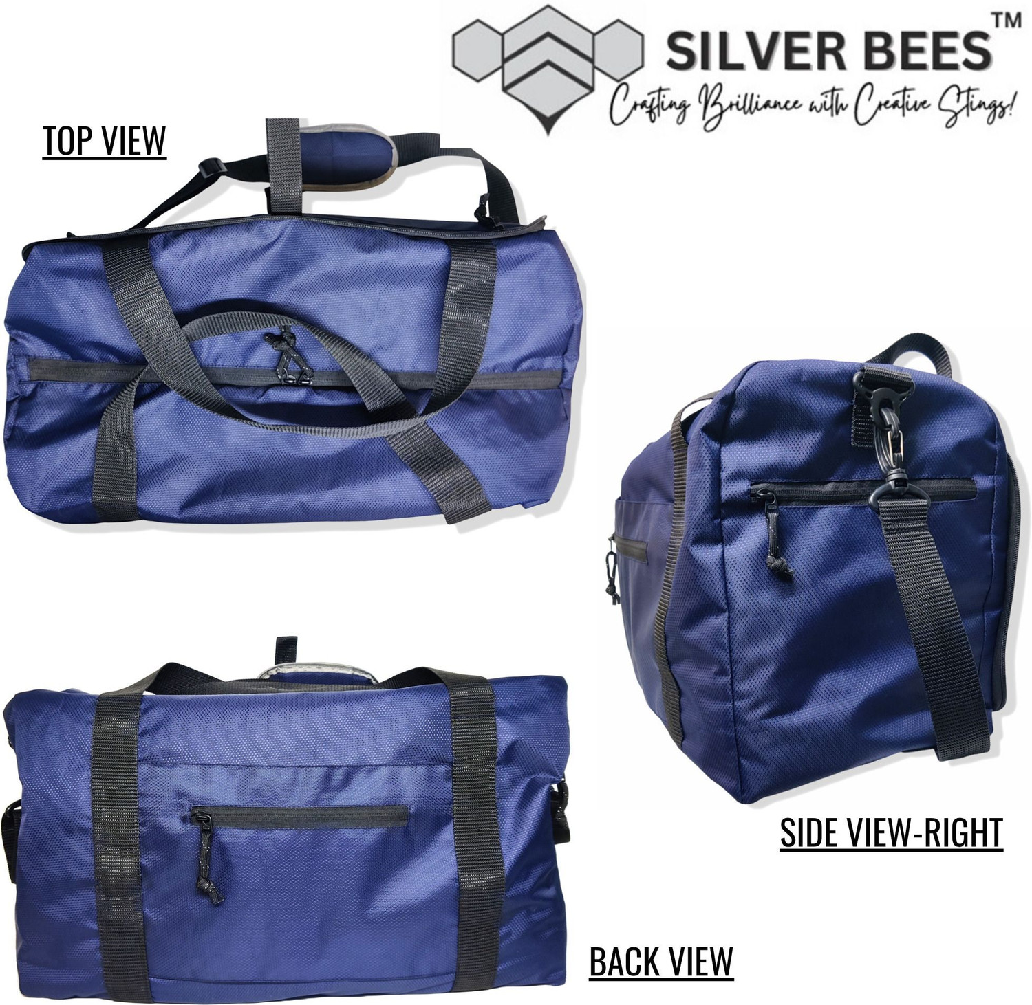 Image of SILVERBEES 50 L Hand Duffel Bag - SL FOLDABLE DUFFLE BAG - Blue - Large Capacity