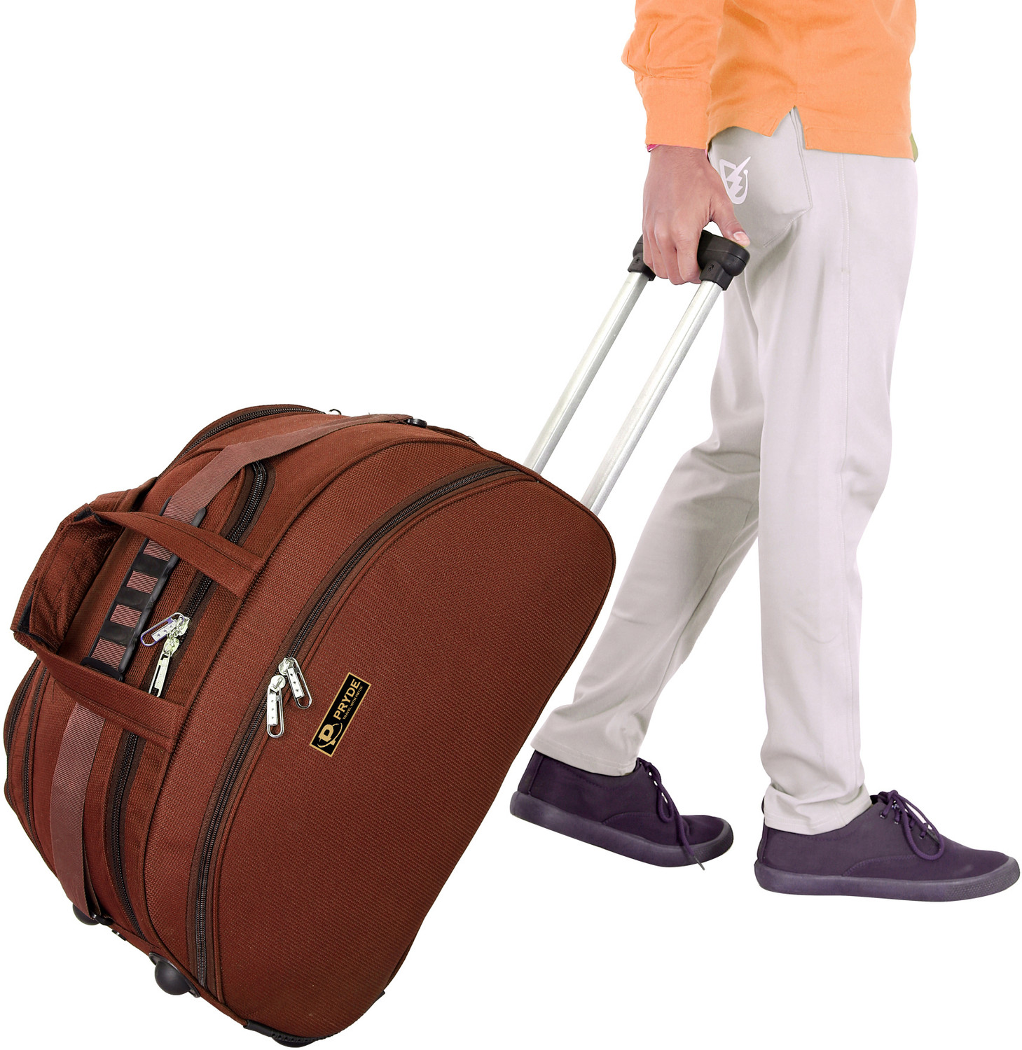Image of pryde High Quality Trolley Travel Duffel Bags For Men And Women. Duffel With Wheels (Strolley)