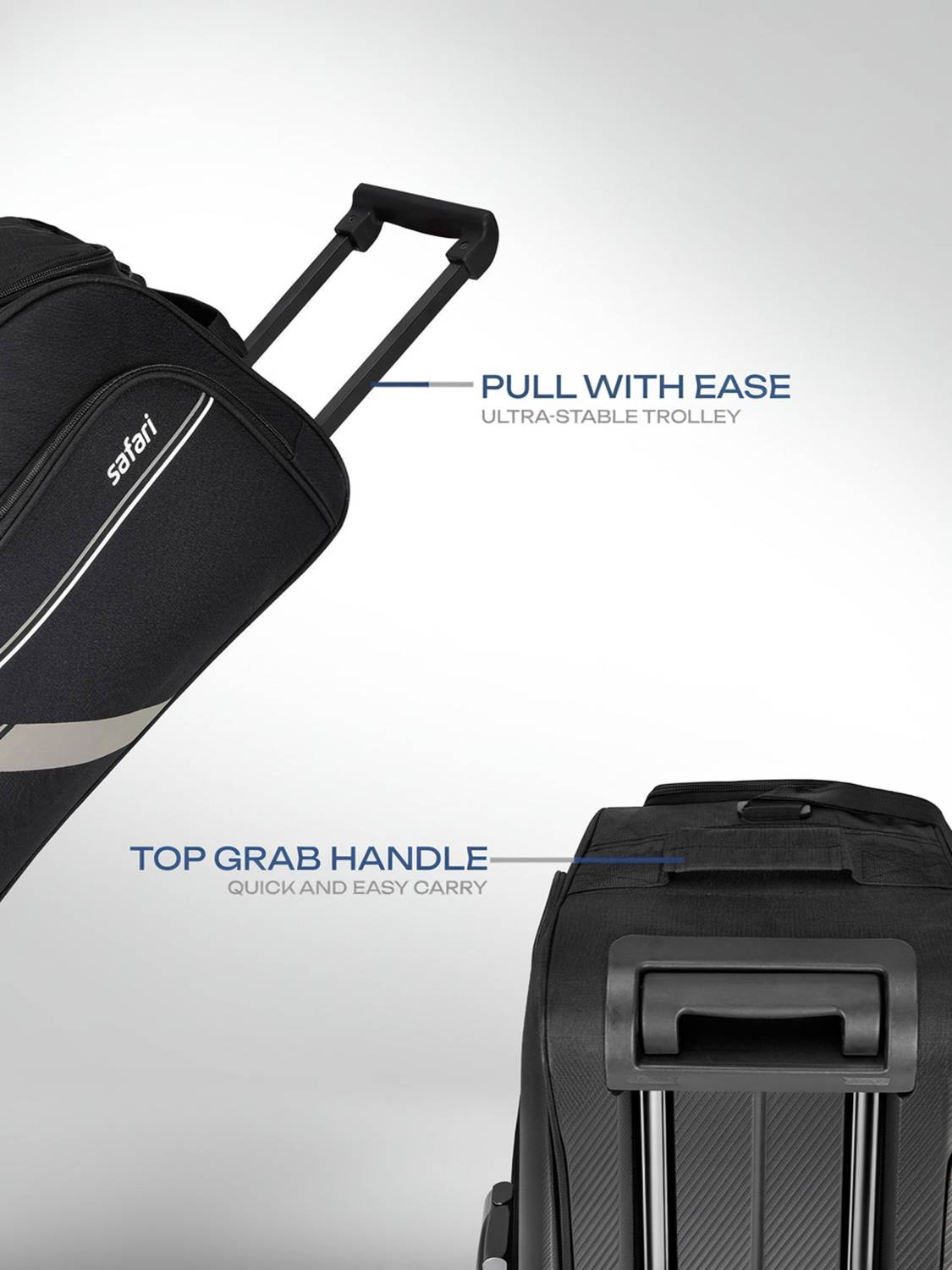 SAFARI PEP NEO 57 RDFL Duffel With Wheels (Strolley) Black - Price