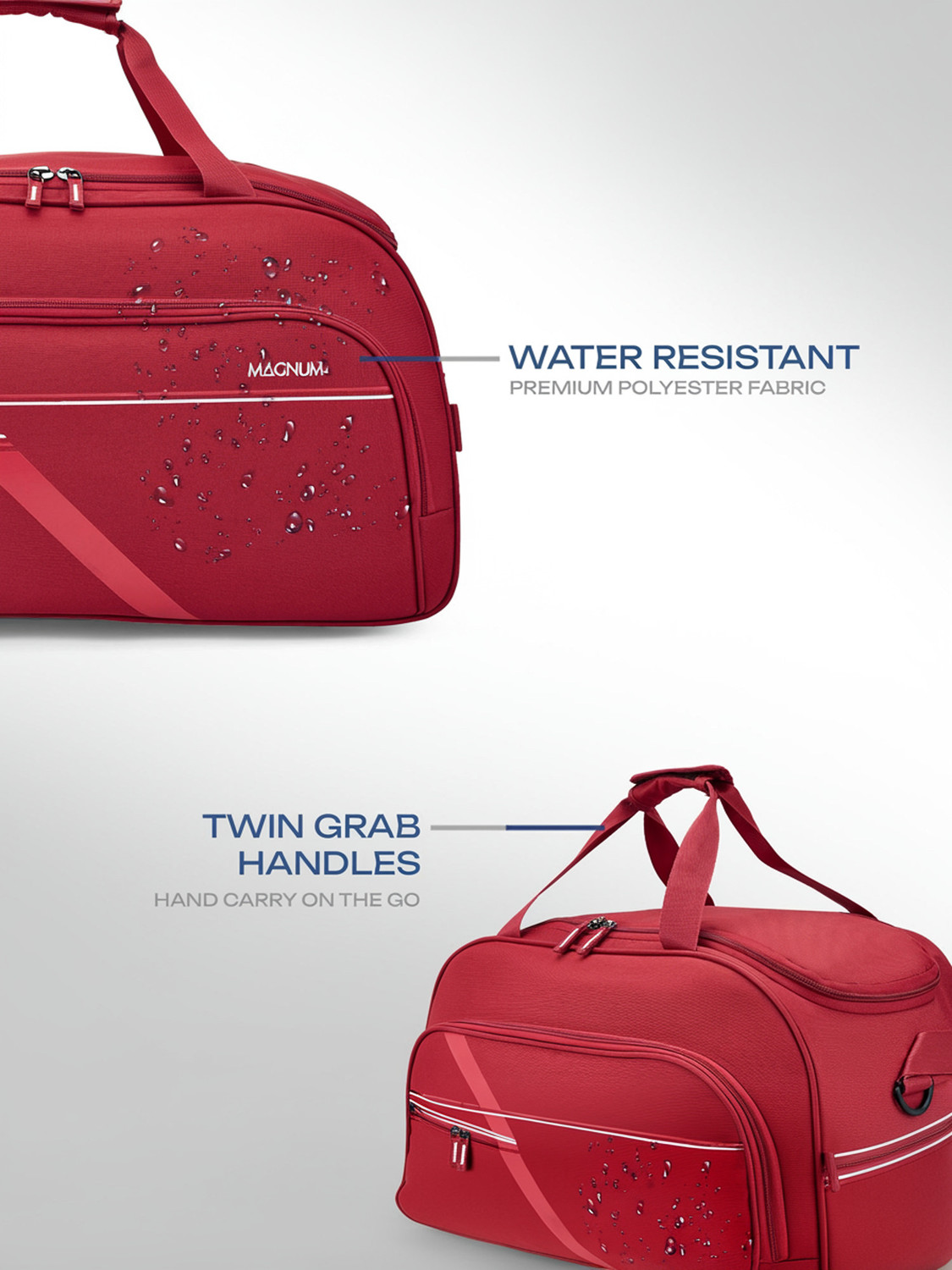 Image of Magnum by Safari THRUST 57 RDFL RED Duffel With Wheels (Strolley)