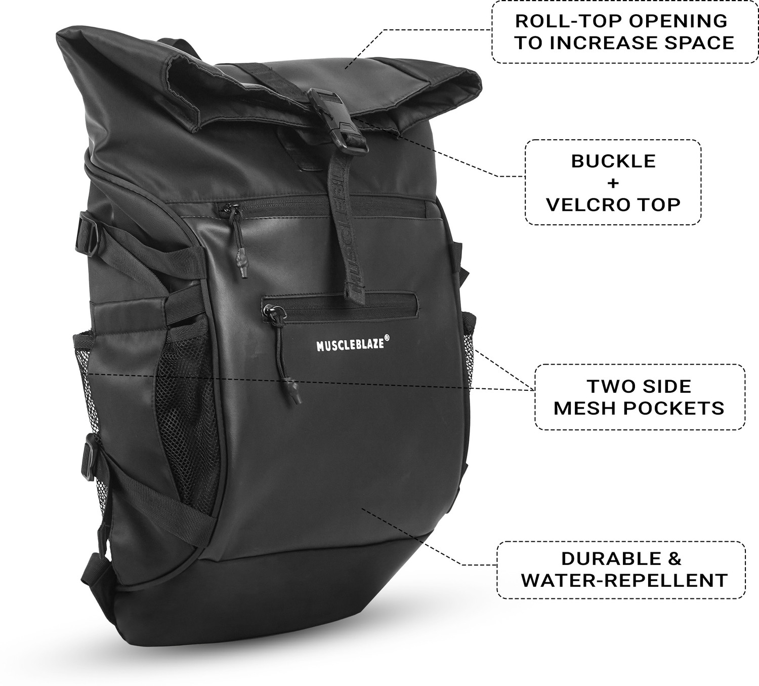 Image of MUSCLEBLAZE Pro Gym Backpack | For Men and Women | Sports Bag Gym Duffel Bag