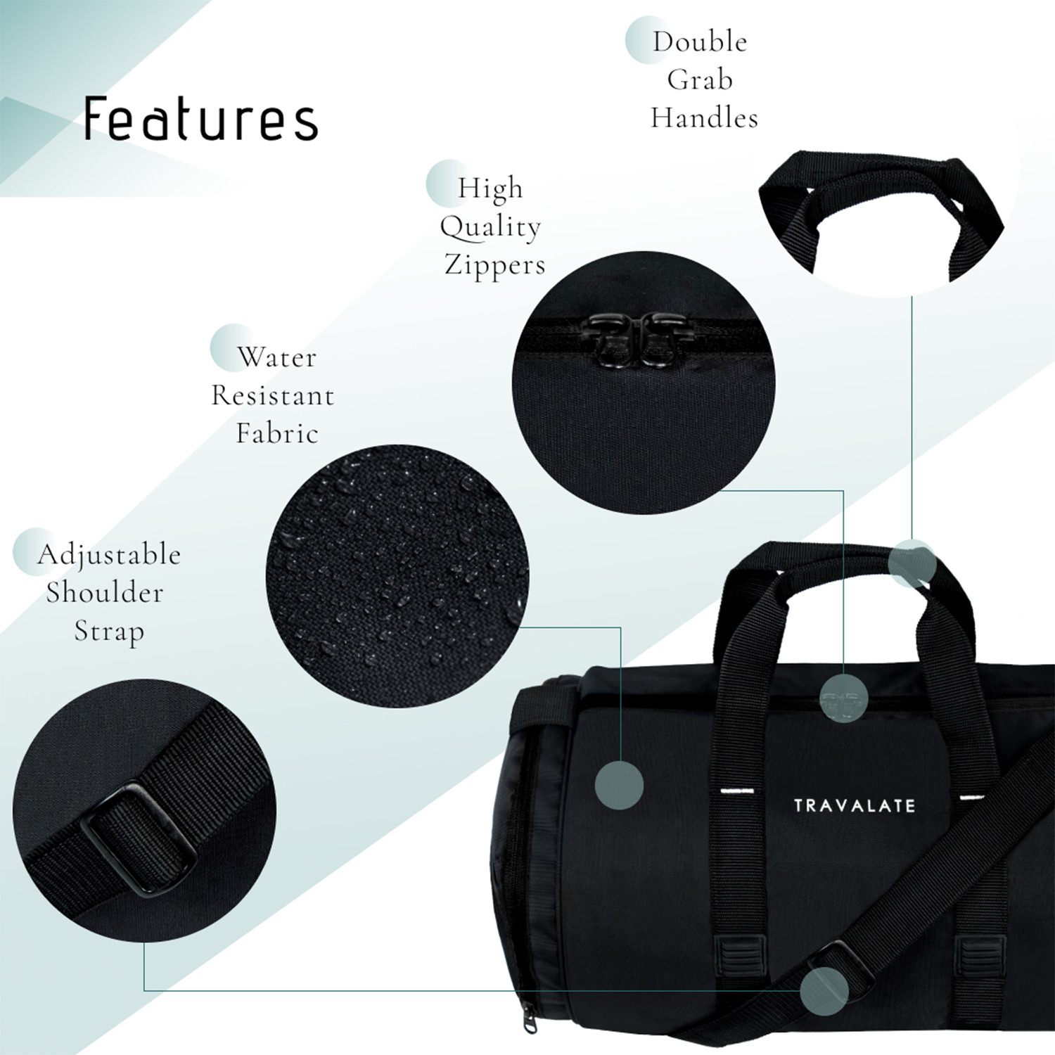 Image of Travalate Sports gym bag, Travel Duffel bag with show compartment for men and women Gym Duffel Bag