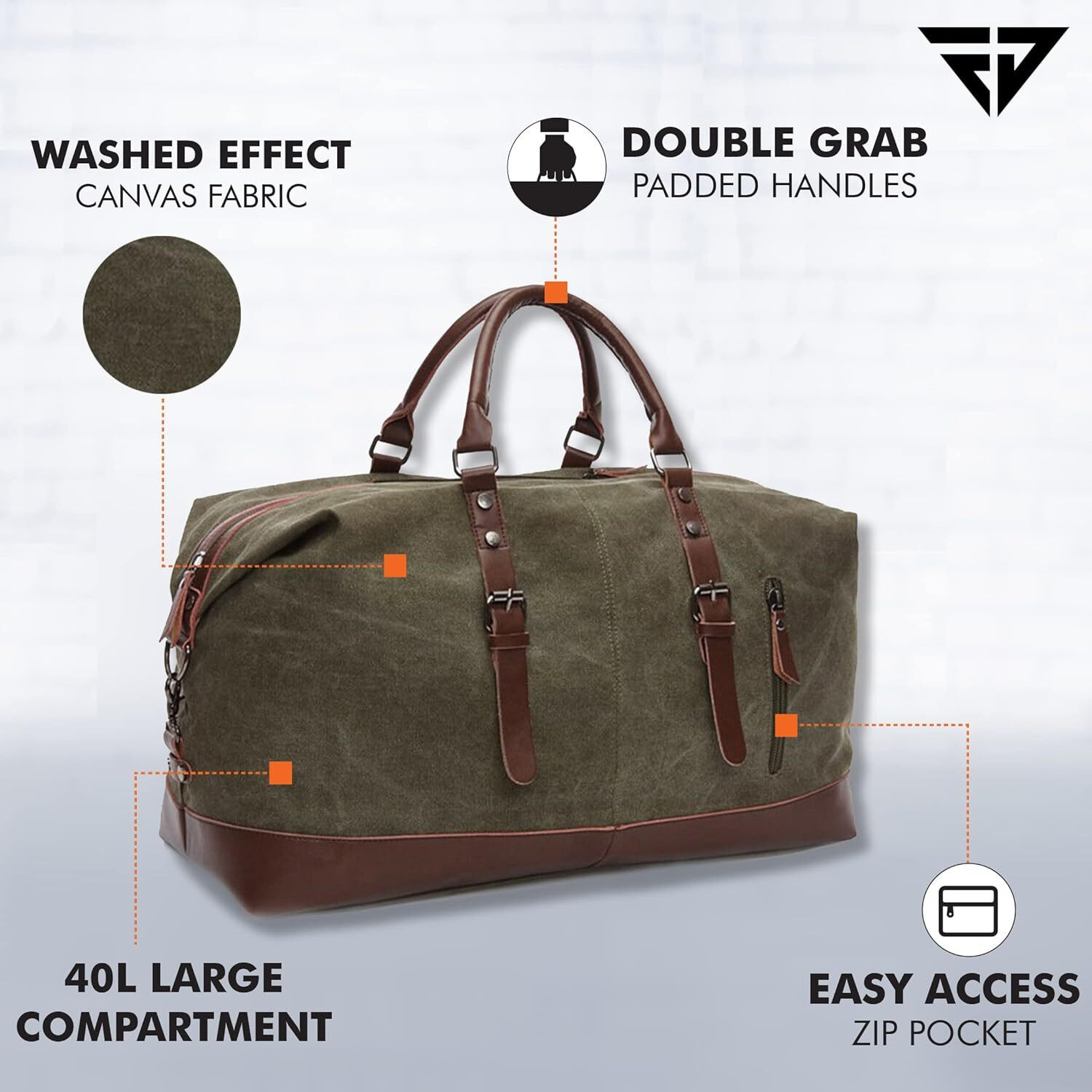 Image of FUR JADEN DUFF50 Green Duffel Without Wheels