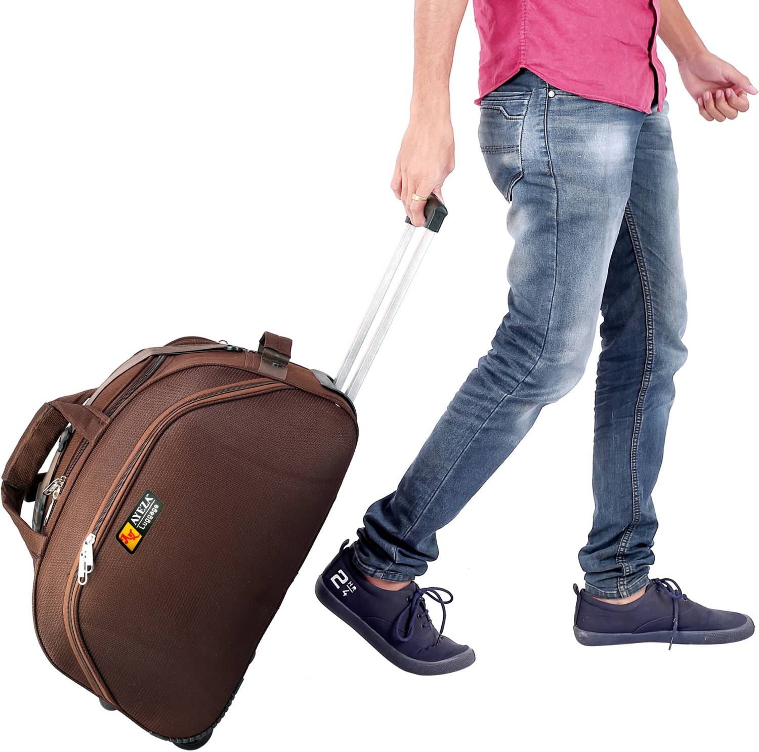 AYEZA (Expandable) 24 Inches Duffel Trolley Travel Cabin Luggage Bag Duffel With Wheels (Strolley)