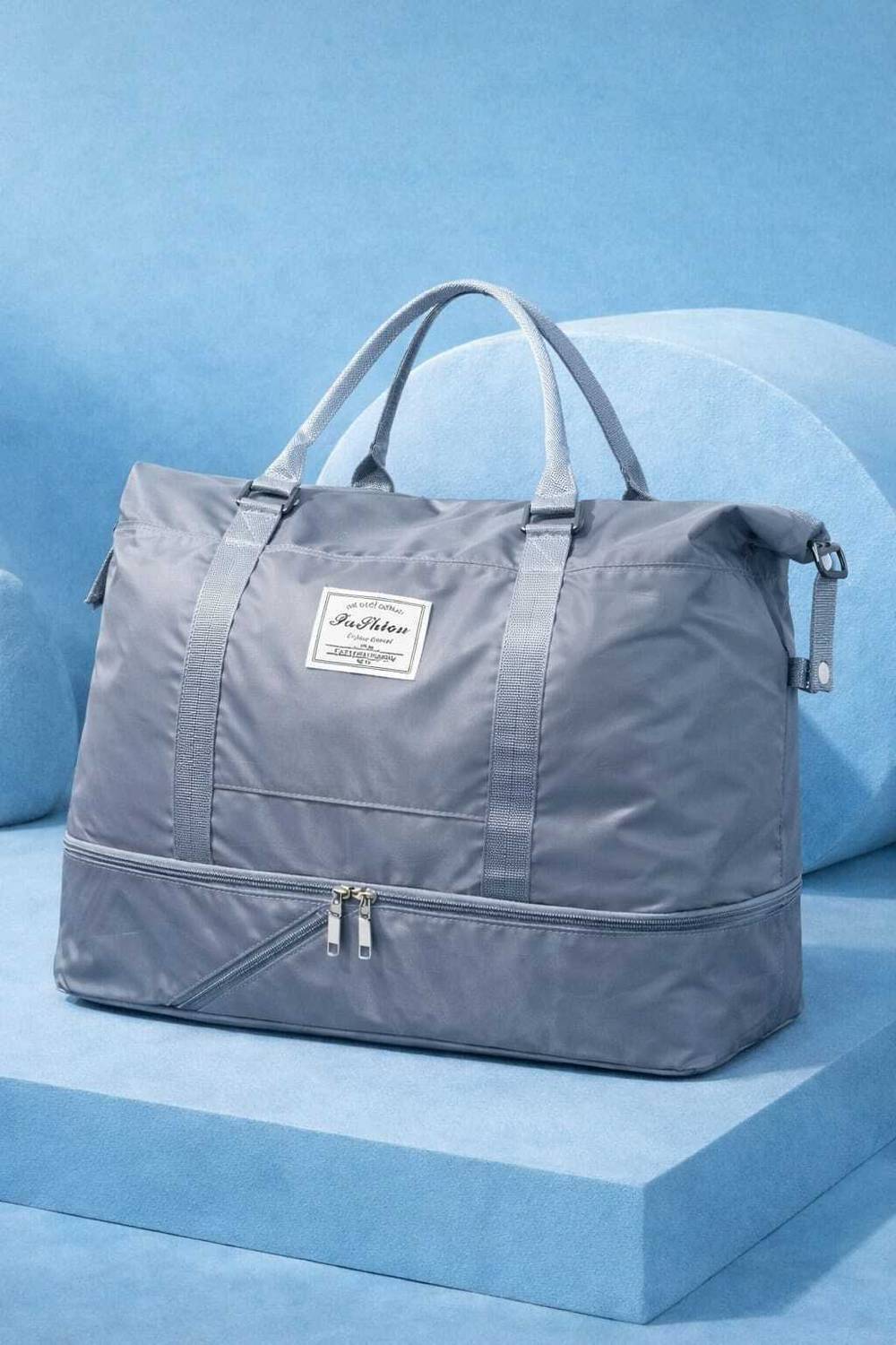 Veara (Expandable) 45L Hand Duffle Bag - Grey Large Capacity Duffel Without Wheels