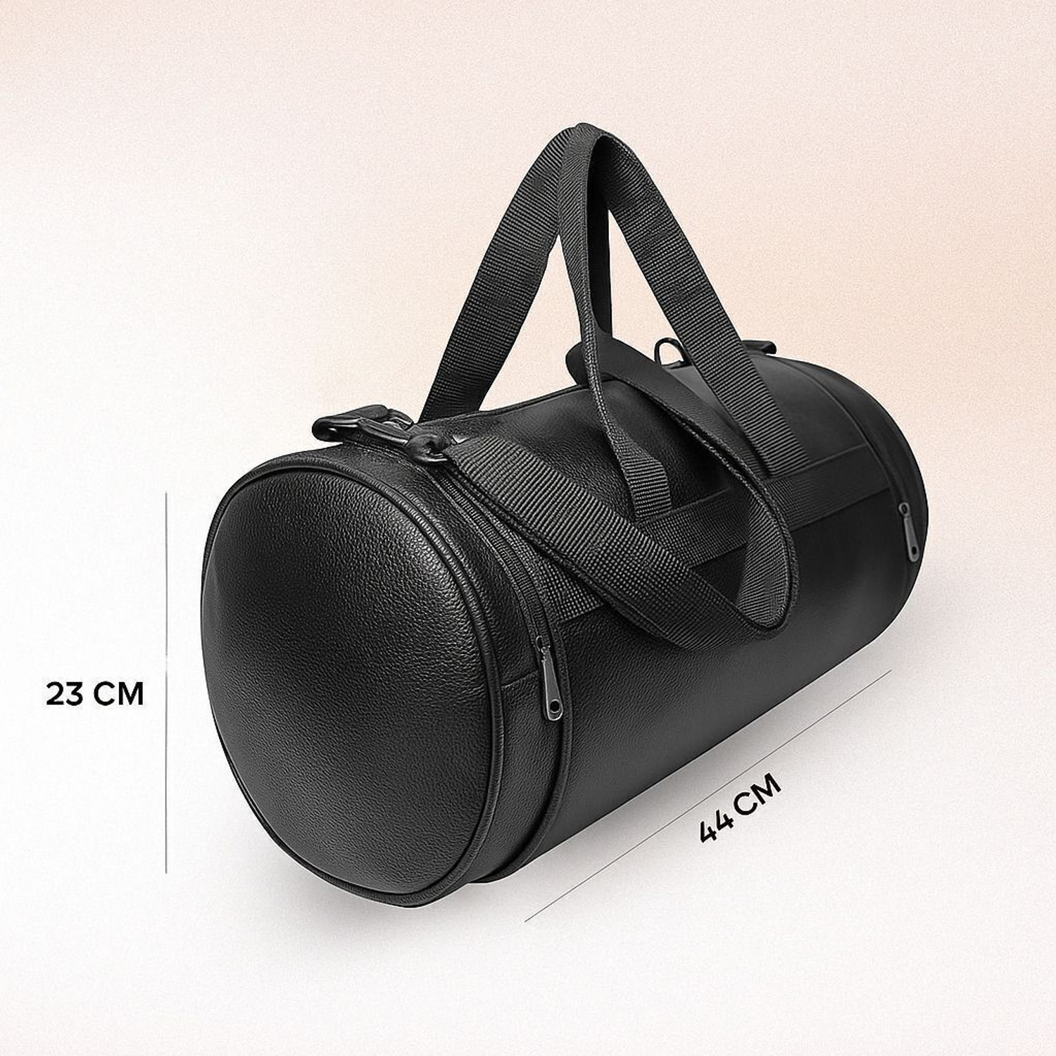 Image of Black Dot Leather Gym Bag, Hand Duffle Bag, Shoulder Bag Gym Duffel Bag
