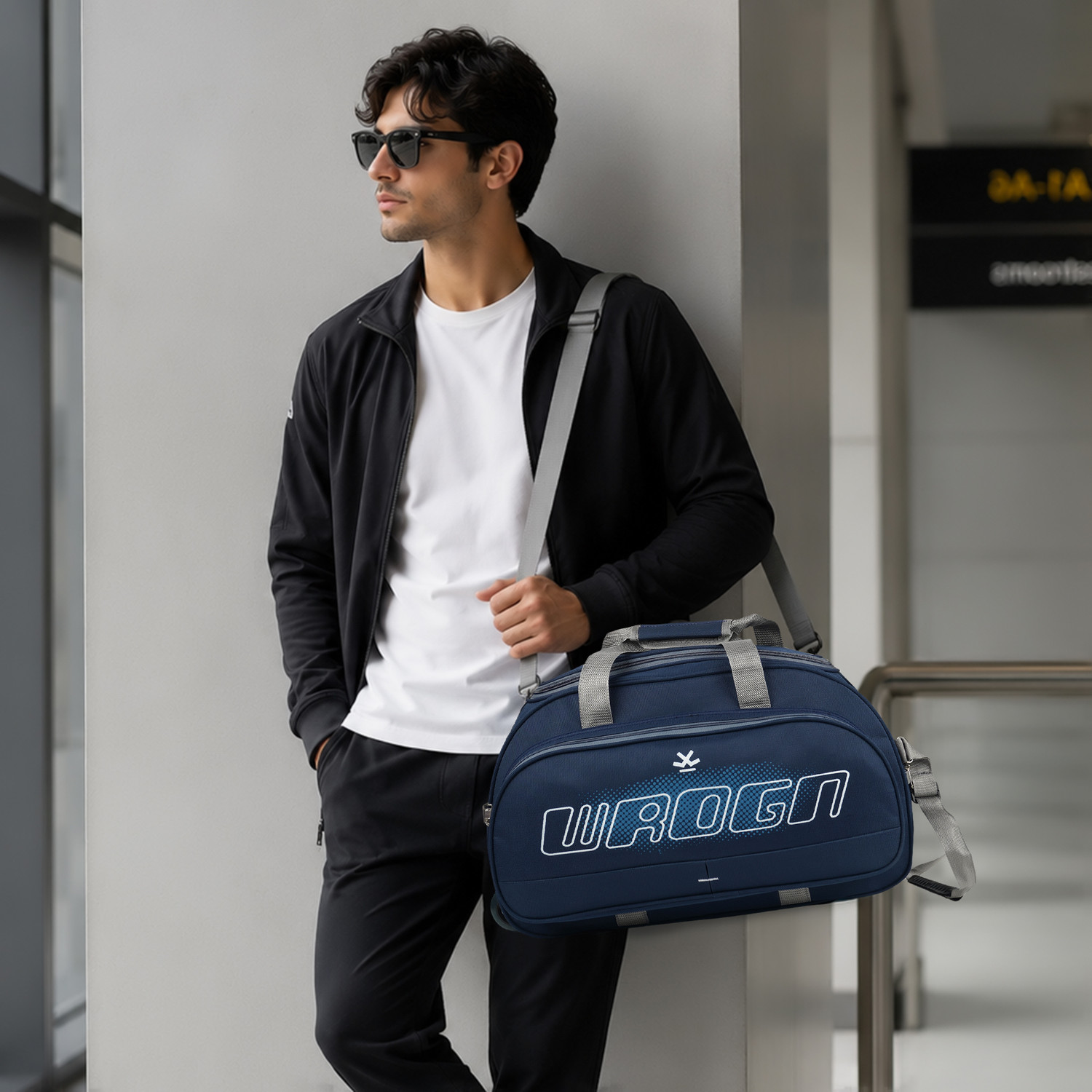 Image of WROGN (Expandable) 50L Strolley Duffel Bag With Wheels-20 Inch Regular Capacity Unisex Waterproof Duffel With Wheels (Strolley)