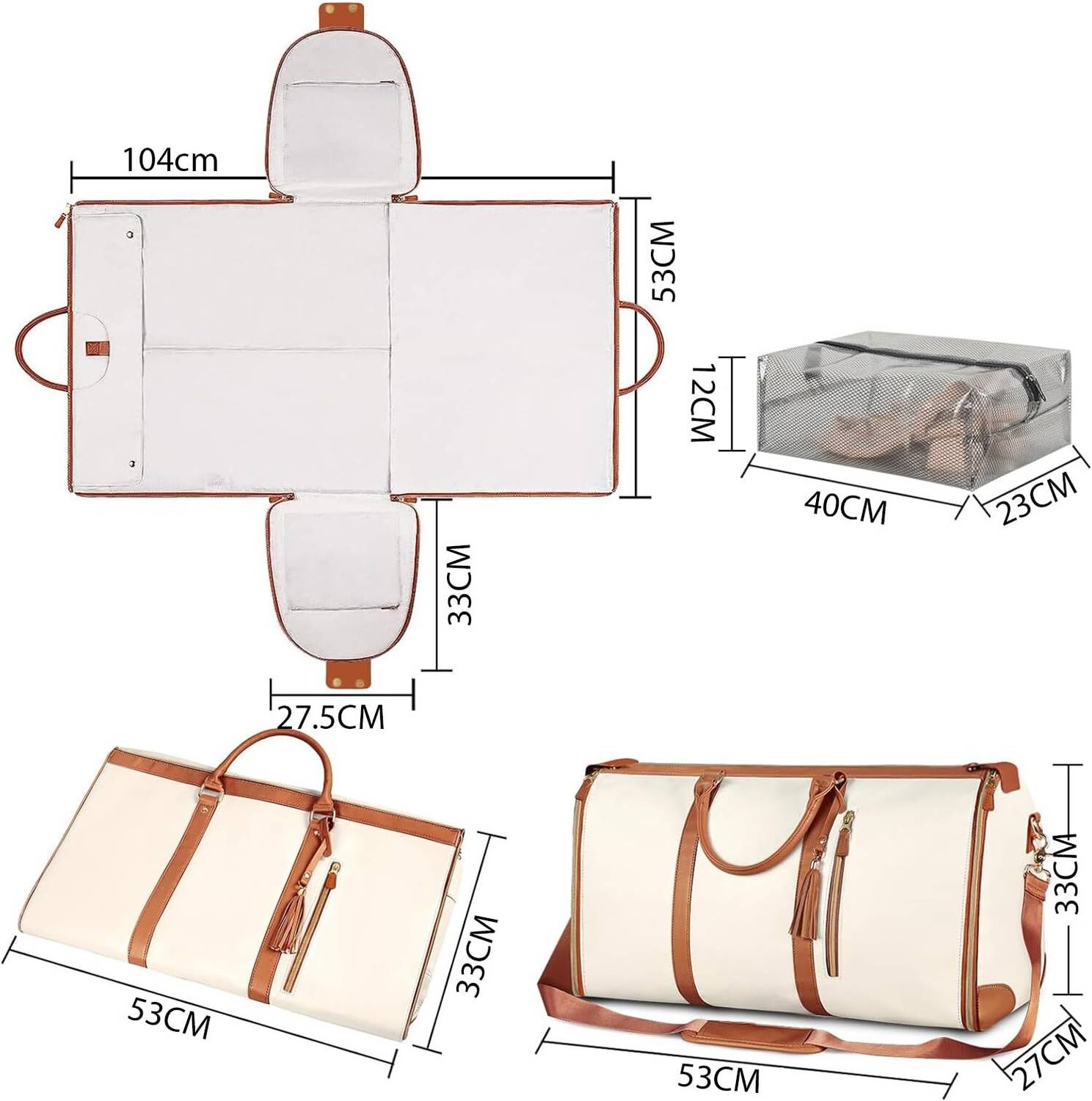 House of Quirk 2 in 1 Hanging Suitcase - Image 3