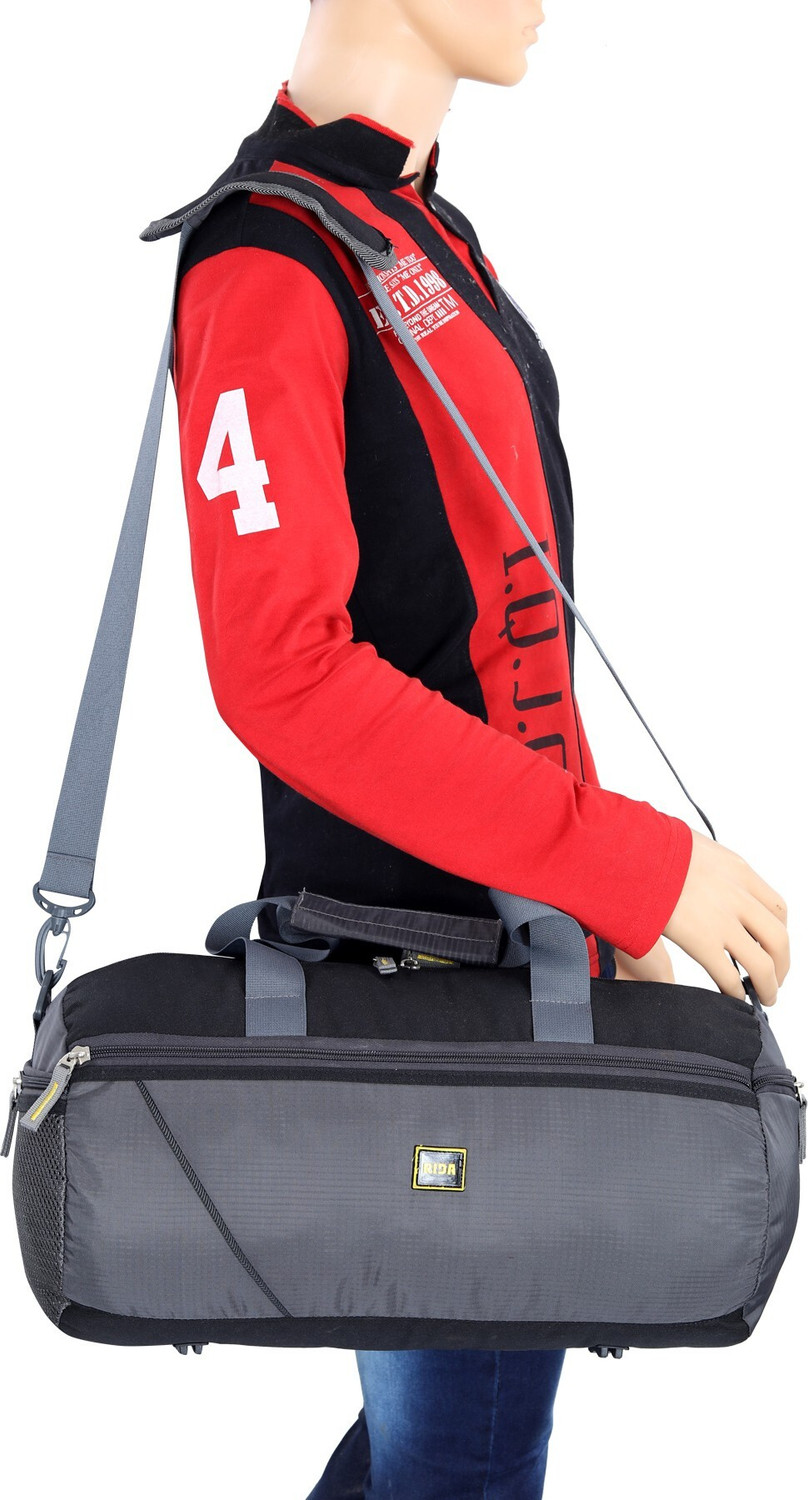 Image of RIDA Gym Duffle Bag Waterproof Large Sports Bags Travel Duffel Bags with Shoes Compartment Weekender Overnight Bag Men Women 40L Grey Duffel Without Wheels