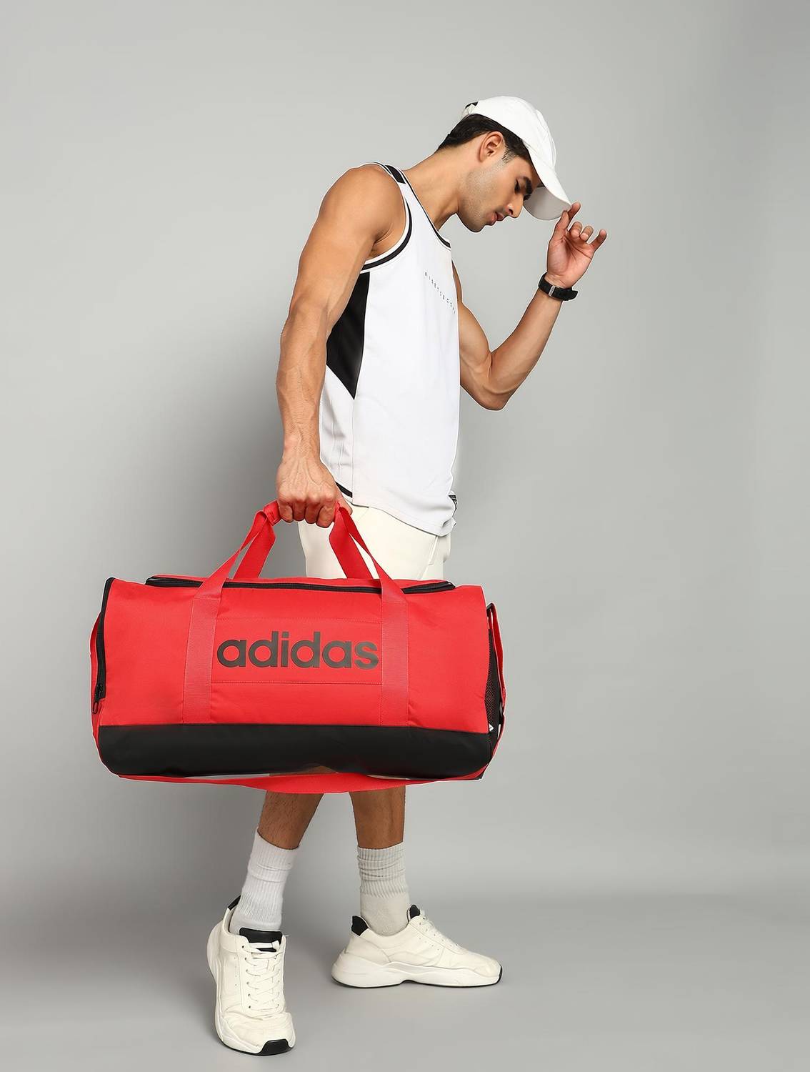 Adidas IN6118 Red Gym Duffel Bag - Image 1