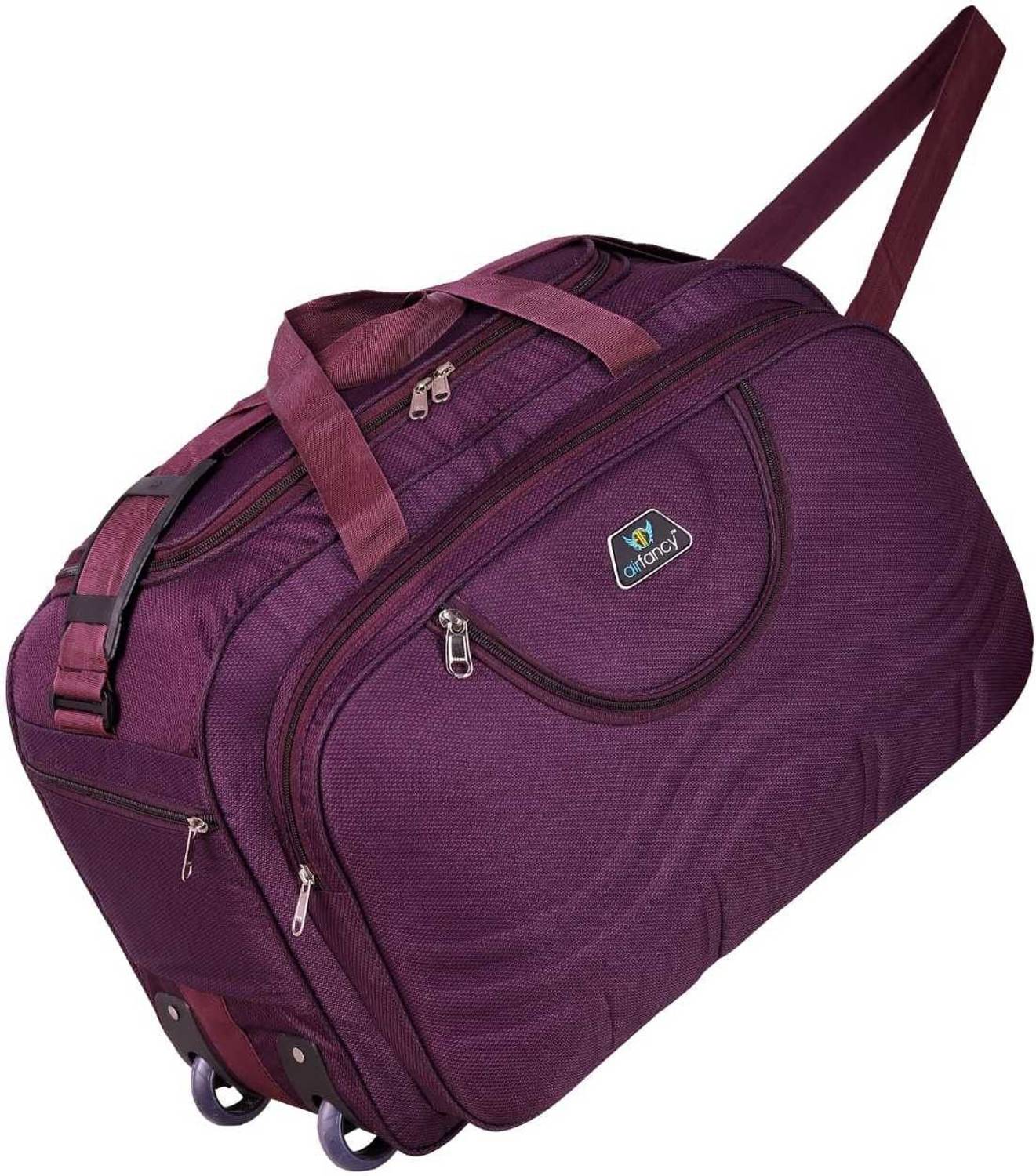 Airfancy (Expandable) Lightweight Expandable Duffel Travel Bag With Wheels For Men And Women Duffel With Wheels (Strolley)