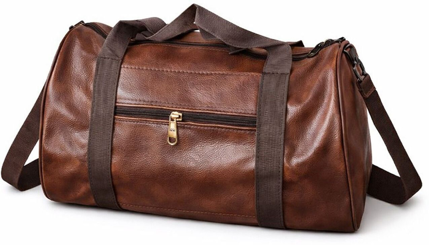 Image of Leatherette Duffle Bag Gym Duffel Bag