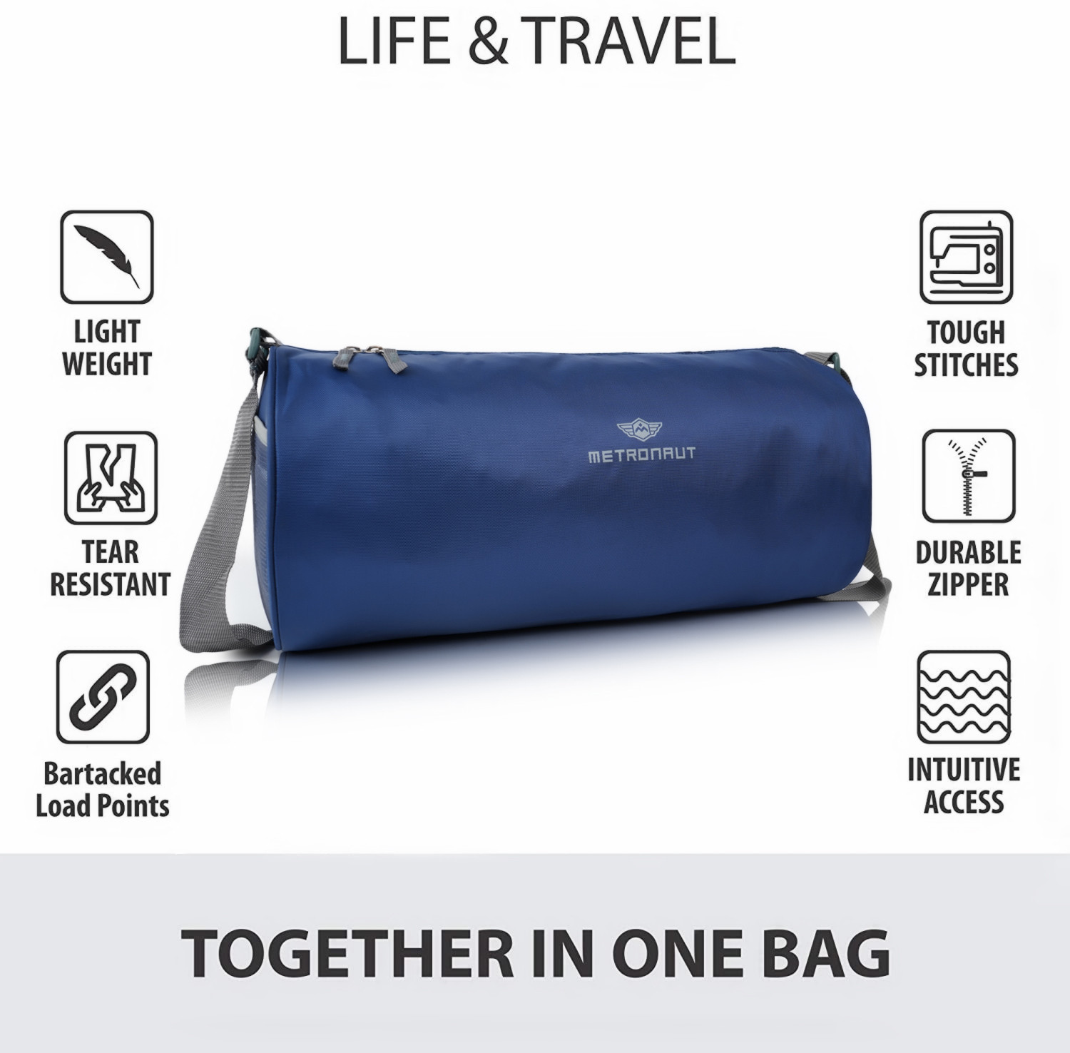 Image of METRONAUT (Expandable) Basic Gym Bag Gym Duffel Bag