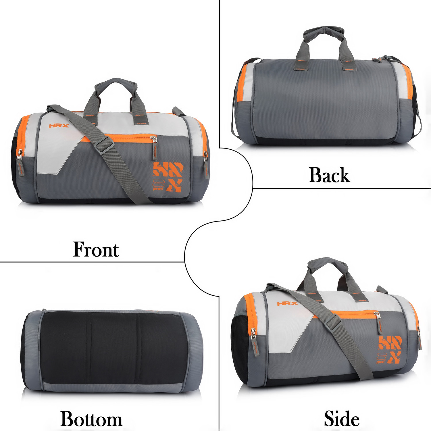Image of HRX by Hrithik Roshan (Expandable) Cross Training Duffel Bag | Durable Polyester Gym & Travel Bag Gym Duffel Bag