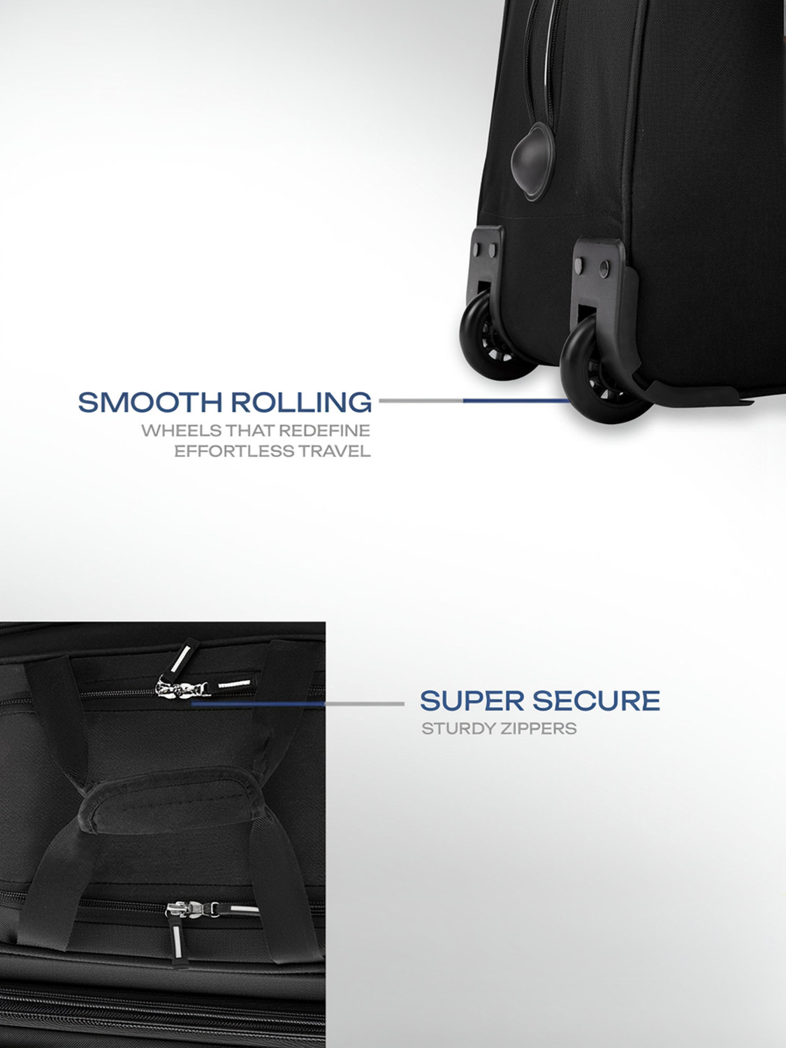 Image of Magnum by Safari THRUST 66 RDFL BLACK Duffel With Wheels (Strolley)