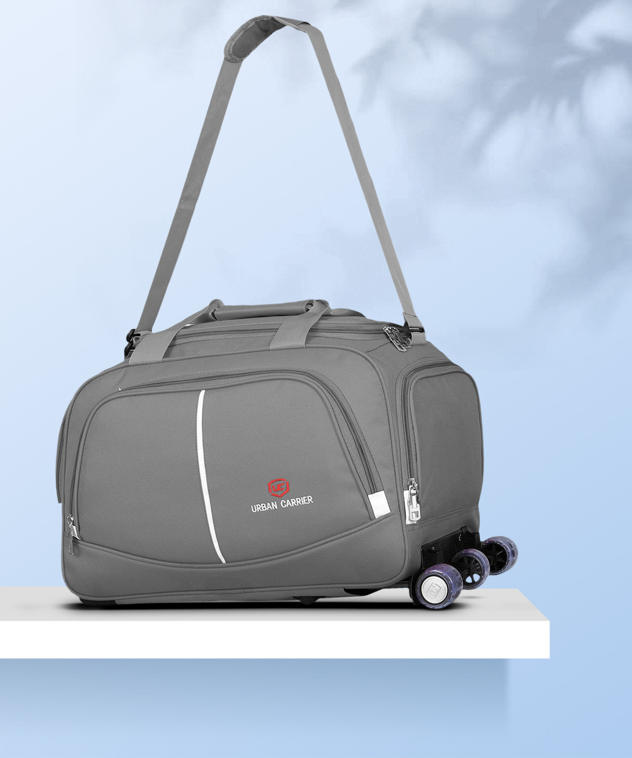 Image of urban carrier (Expandable) 65 L Stylish Trolley Bag For Traveling Travel Duffel Luggage Bag Grey Duffel With Wheels (Strolley)