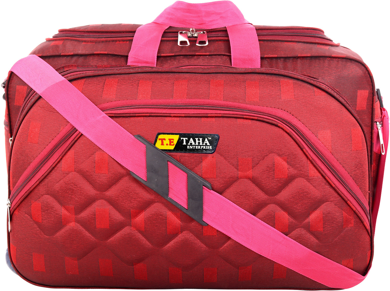 Image of TAHAFASHION (Expandable) Duffle bags luggage bag for men & women with 2 wheels trolley cabin travel bag Duffel With Wheels (Strolley)