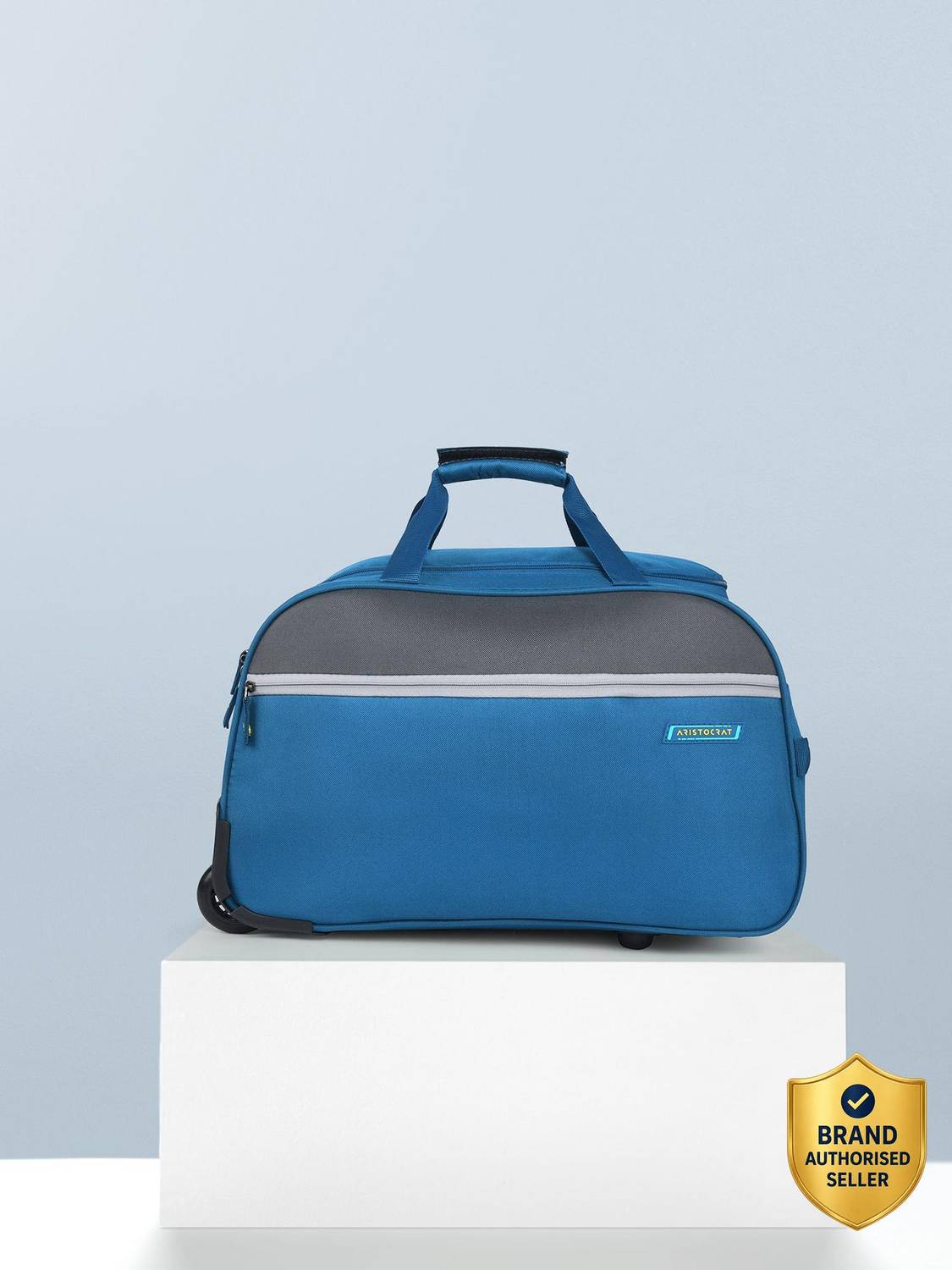 ARISTOCRAT Enigma 52 CM Polyester Softsided Cabin size 2Wheels Trolley Duffel With Wheels (Strolley)