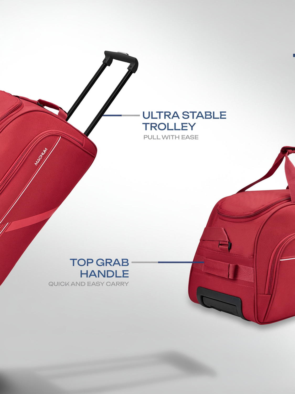Image of Magnum by Safari THRUST 57 RDFL RED Duffel With Wheels (Strolley)
