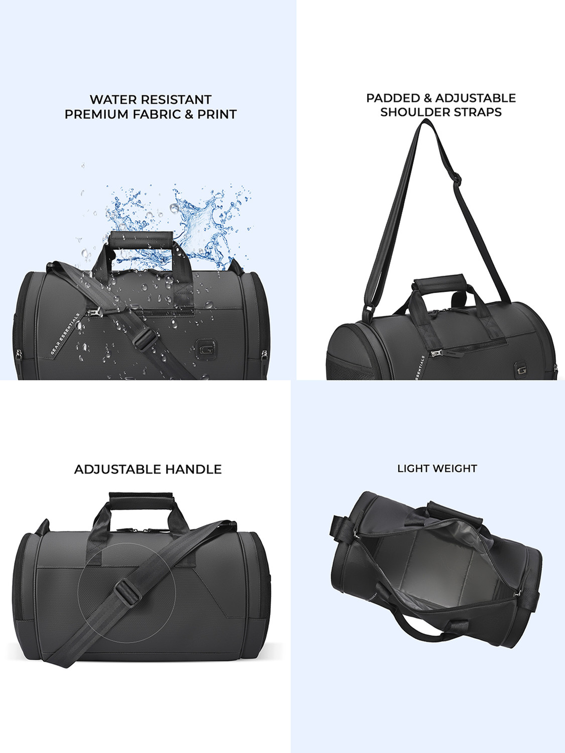 Image of Gear Cross Training Faux Leather Duffle Gym Duffel Bag