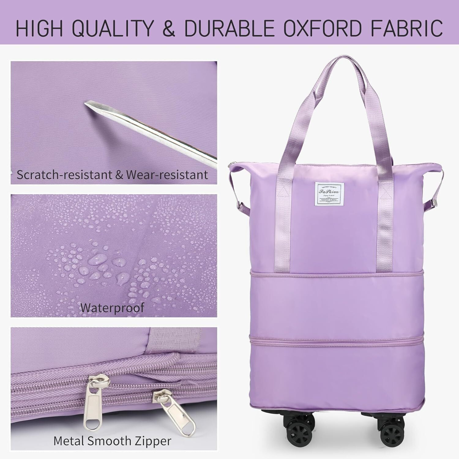 Image of Artify (Expandable) bagpurple Duffel With Wheels (Strolley)
