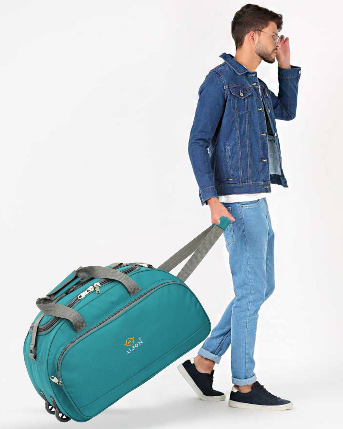Alson Travel Bag with Wheels Duffel Bag Luggage Bag Duffel With Wheels (Strolley)
