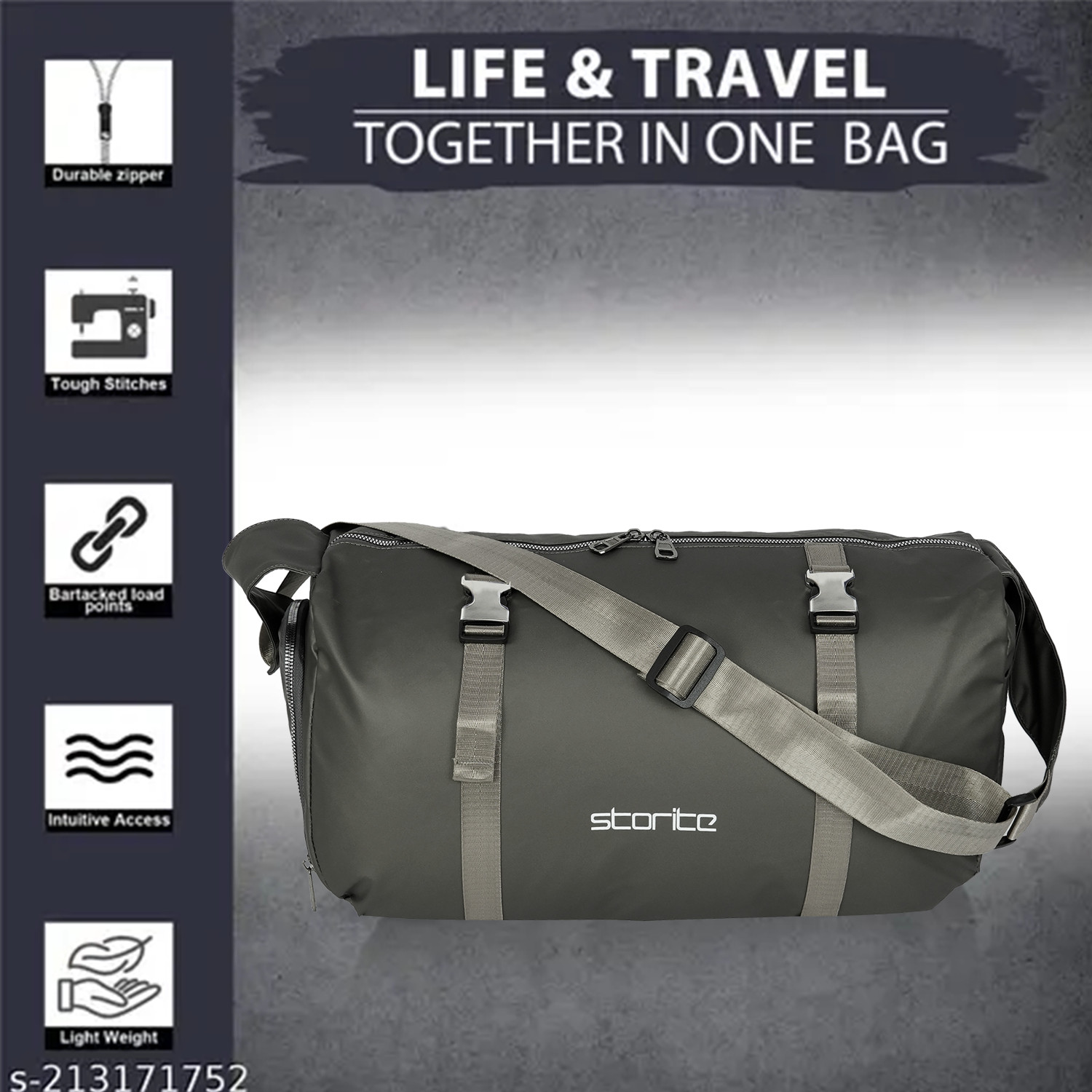 Image of STORITE Gym Bag Multi Purpose Travel Duffle Bag with Wet Pocket & Shoe Compartment Gym Duffel Bag