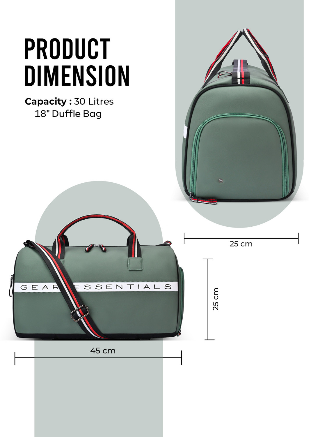 Image of Gear Essential Duffle Gym Duffel Bag