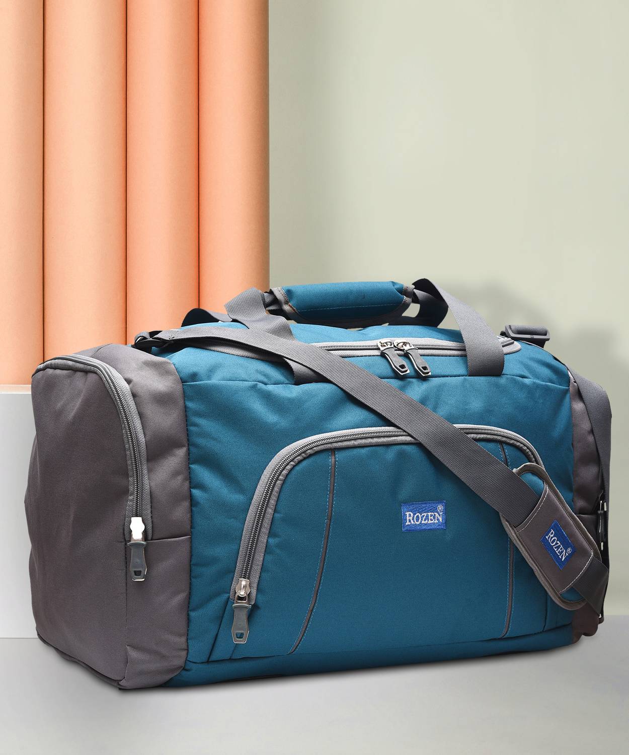 Rozen (Expandable) ROZ-501-SKYBLUE 22 Inch 55 Liters Heavy Dutty Travel Luggage Bag Travel Duffel Bag Duffel Without Wheels