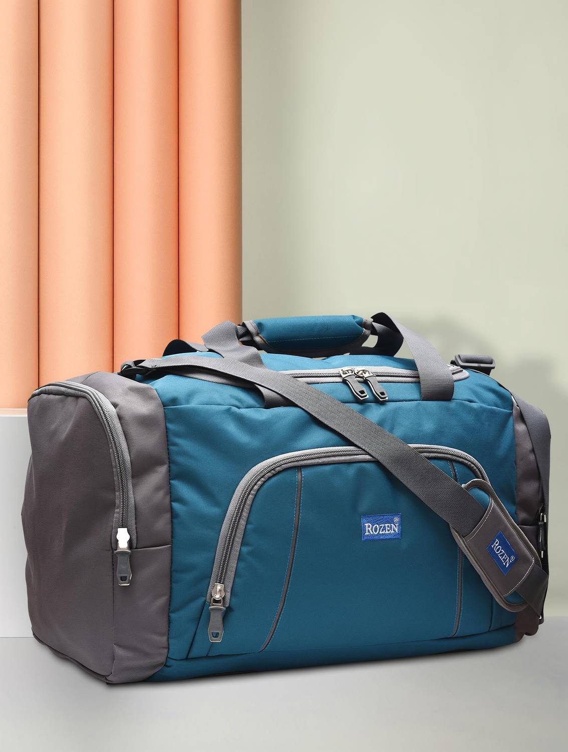 Rozen (Expandable) ROZ-501-SKYBLUE 22 Inch 55 Liters Heavy Dutty Travel Luggage Bag Travel Duffel Bag Duffel Without Wheels