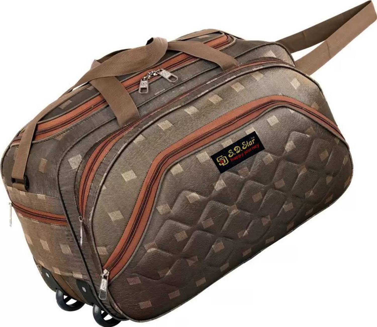 SAKSHI FASHION (Expandable) Duffle Wheeler Bag for Travel Luggage Bag with Adjustable Handle Large Capacity Duffel With Wheels (Strolley)