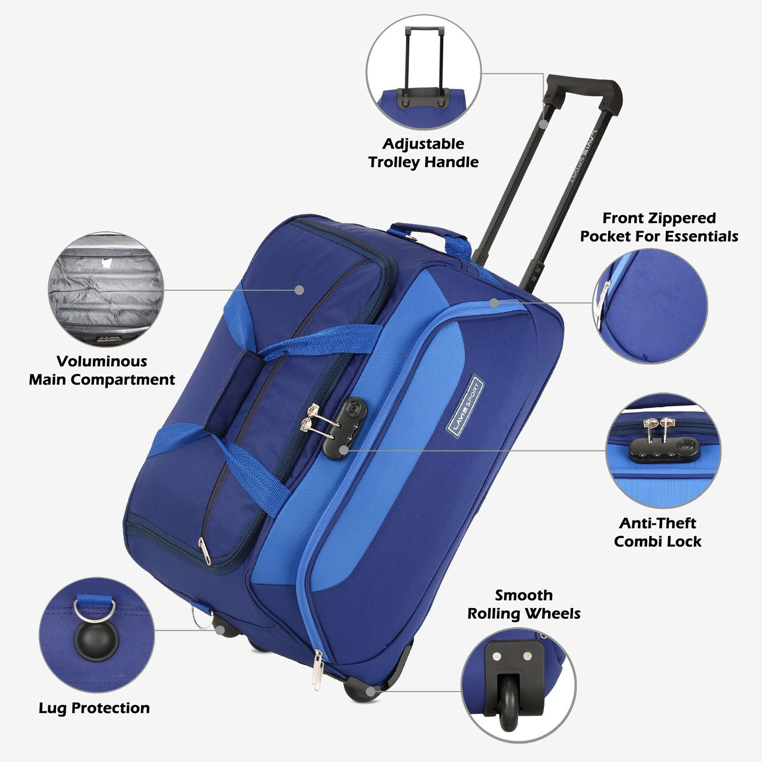 Image of Lavie Sport Sage Small Trolley Duffel With Wheels (Strolley)