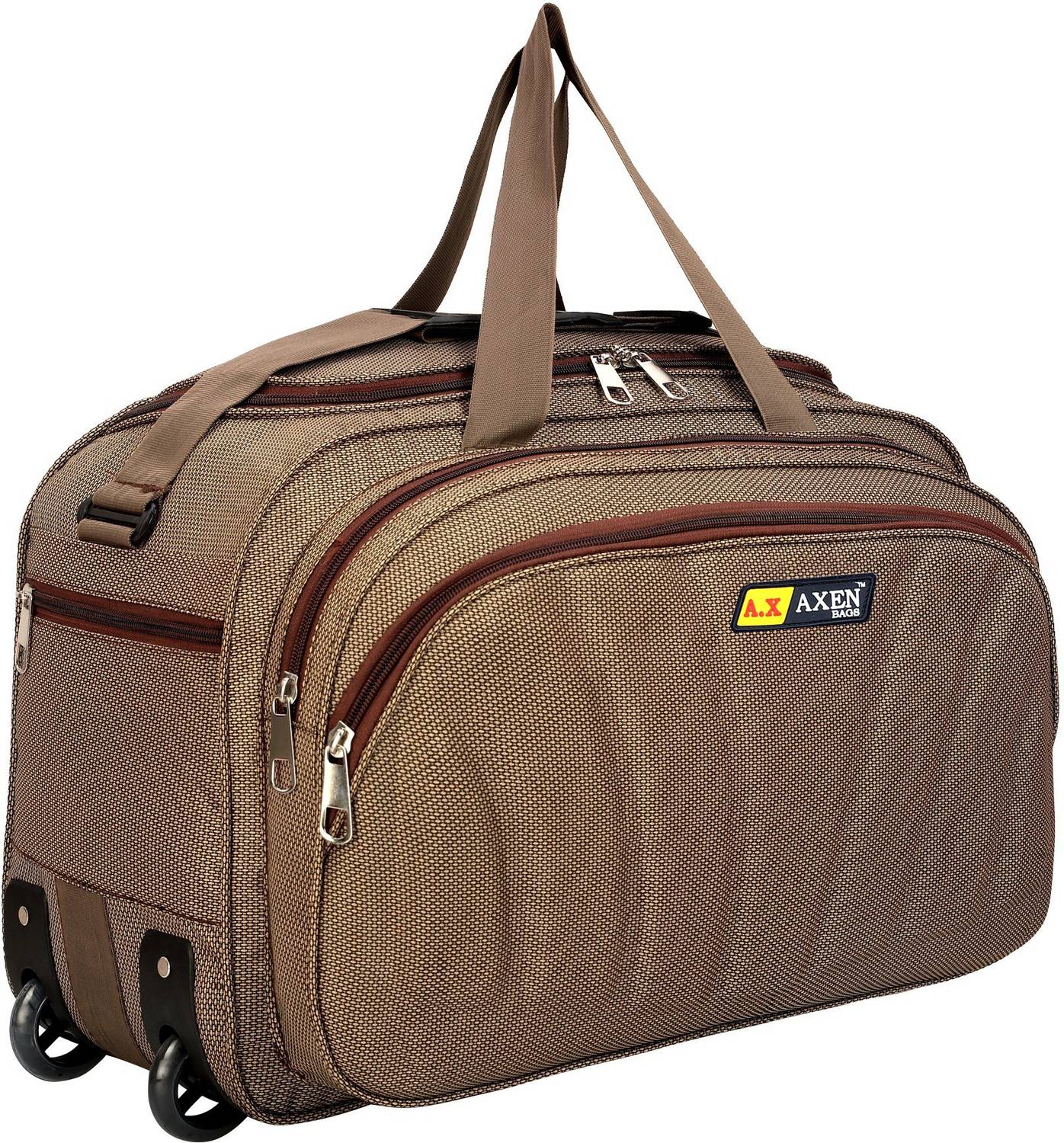 Axen (Expandable) 60 L Strolley Duffel Bag Unisex High Density Travel Bag with Large Capacity Duffel With Wheels (Strolley)