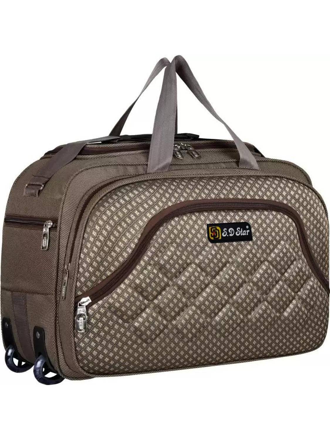 SAKSHI FASHION (Expandable) Fabric SF Travel Duffel Bags for Men and Women Duffel With Wheels (Strolley)