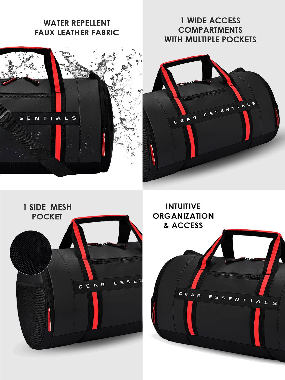 Gear Clubsport Gym Duffel Bag Black - Image 3