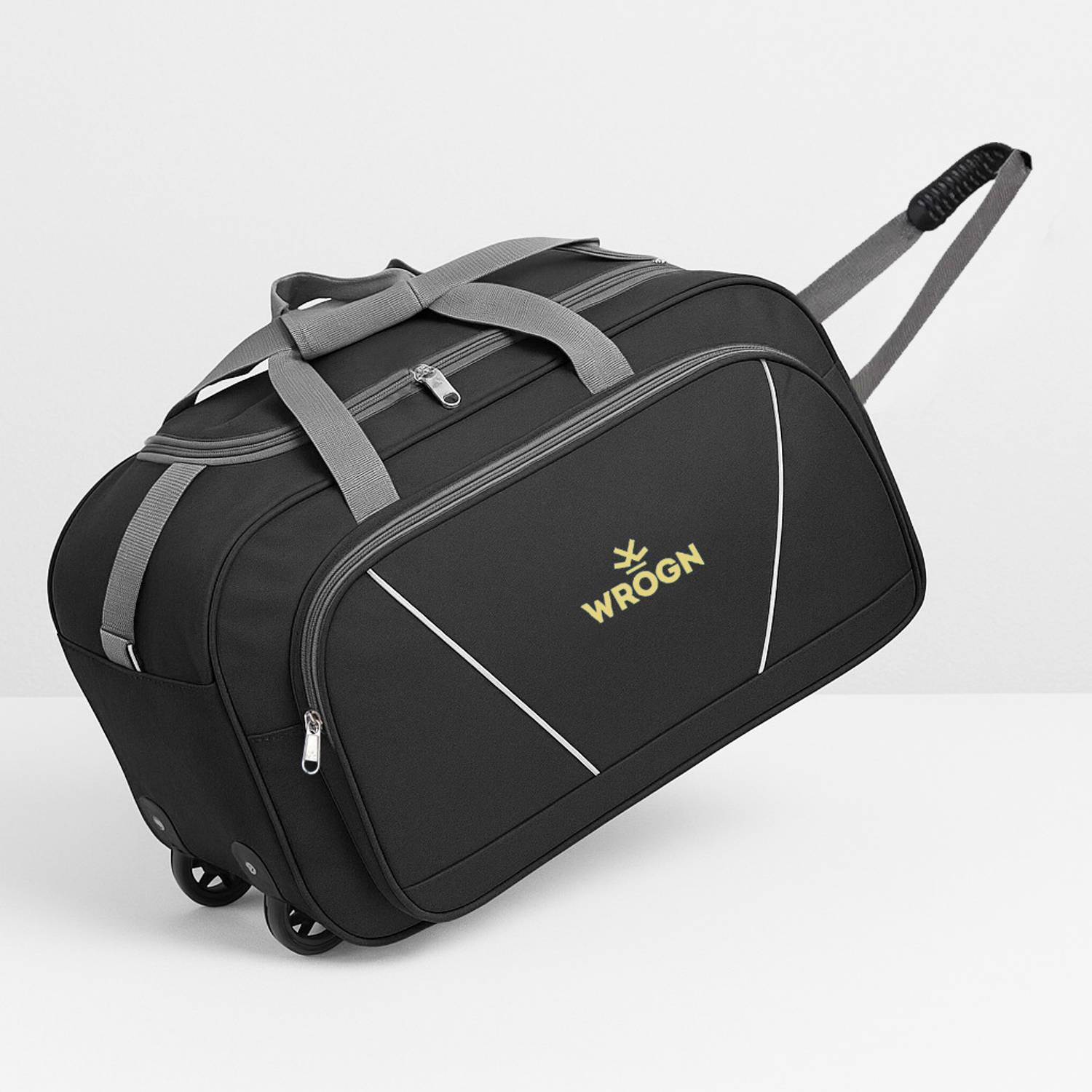 WROGN (Expandable) Premium 55L Unisex Luggage Bag For Tours & Travels Duffel With Wheels (Strolley)