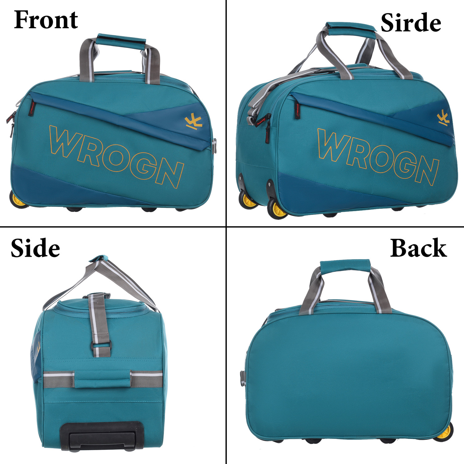 Image of WROGN (Expandable) STROLLEY DUFFLE BAG-PIROGISPACIOUS 65L SPORTY OUTLOOK INNER TROLLEY AND WHEEL Duffel With Wheels (Strolley)