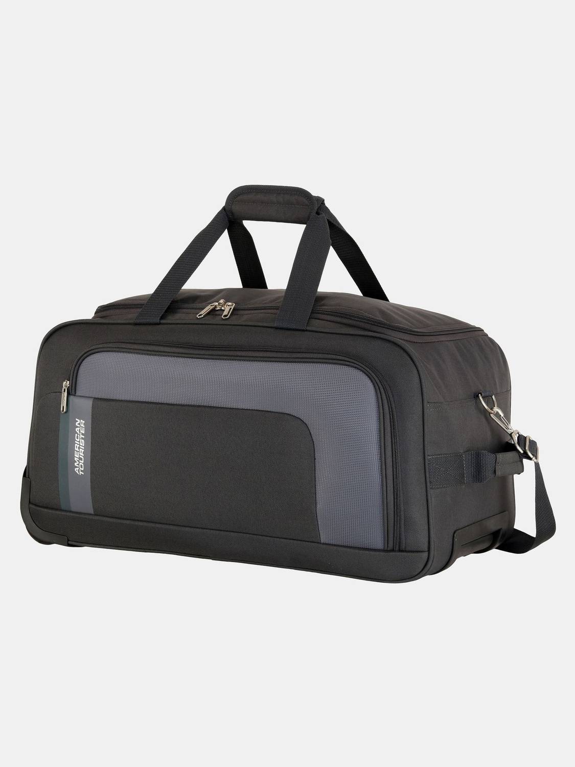 american tourister dunk expandable travel duffel bag grey AMERICAN TOURISTER CAMP WHEEL 57cm - GREY Duffel With Wheels (Strolley) Grey  - Price in India