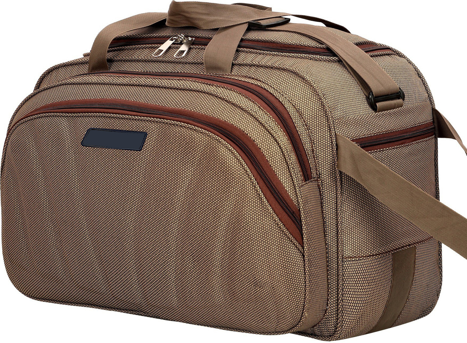 Image of TAHAFASHION 60 L Strolley Duffel Bag - 60 L Strolley Duffel Bag Unisex High Density Travel Bag with Large Capacity - Brown - Large Capacity
