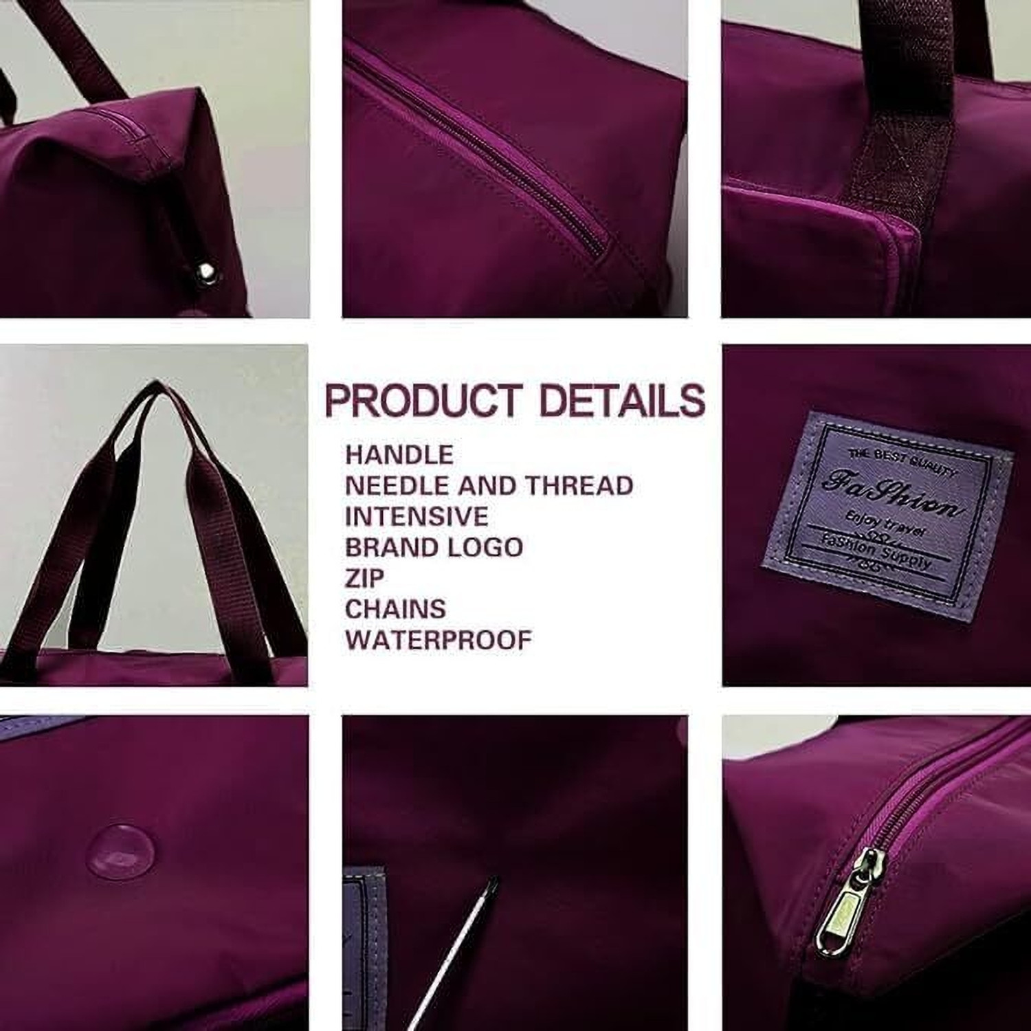 Image of UNNATITRADERS (Expandable) Wine Expandable & Foldable Duffle Bag with Front Pocket | Travel Luggage Bag Duffel Without Wheels