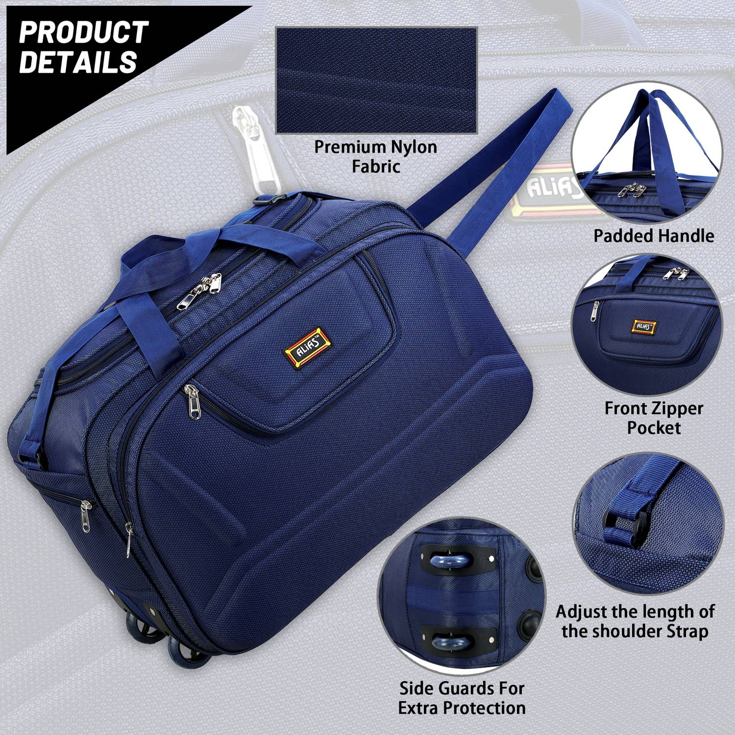 alias Blue Travel Duffel Bag Duffel With Wheels (Strolley)