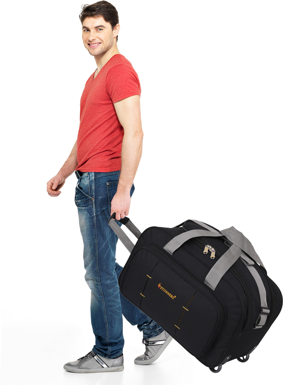 Image of STUNNERZ Premium Travel Duffle Bag | Waterproof, Heavy-Duty, Luggage with Smooth Wheels Duffel With Wheels (Strolley)