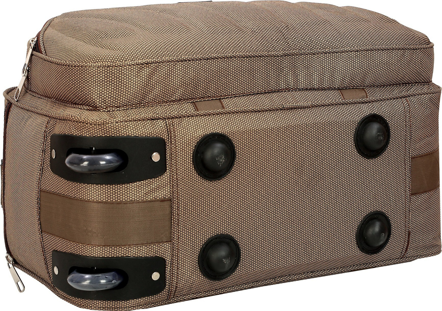 Image of TAHAFASHION 60 L Strolley Duffel Bag - 60 L Strolley Duffel Bag Unisex High Density Travel Bag with Large Capacity - Brown - Large Capacity
