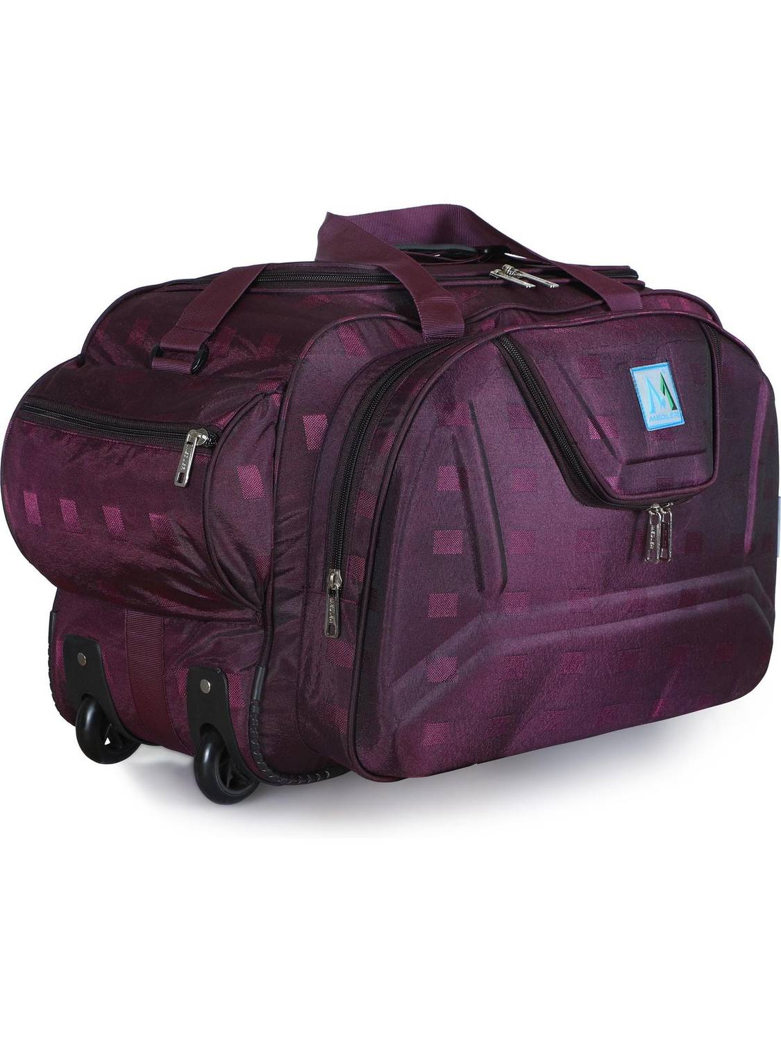 MEDLER (Expandable) DERBEN-EPOCHBOX Polyester Cabin Size Luggage Duffle Strolley Bag Duffel With Wheels (Strolley)