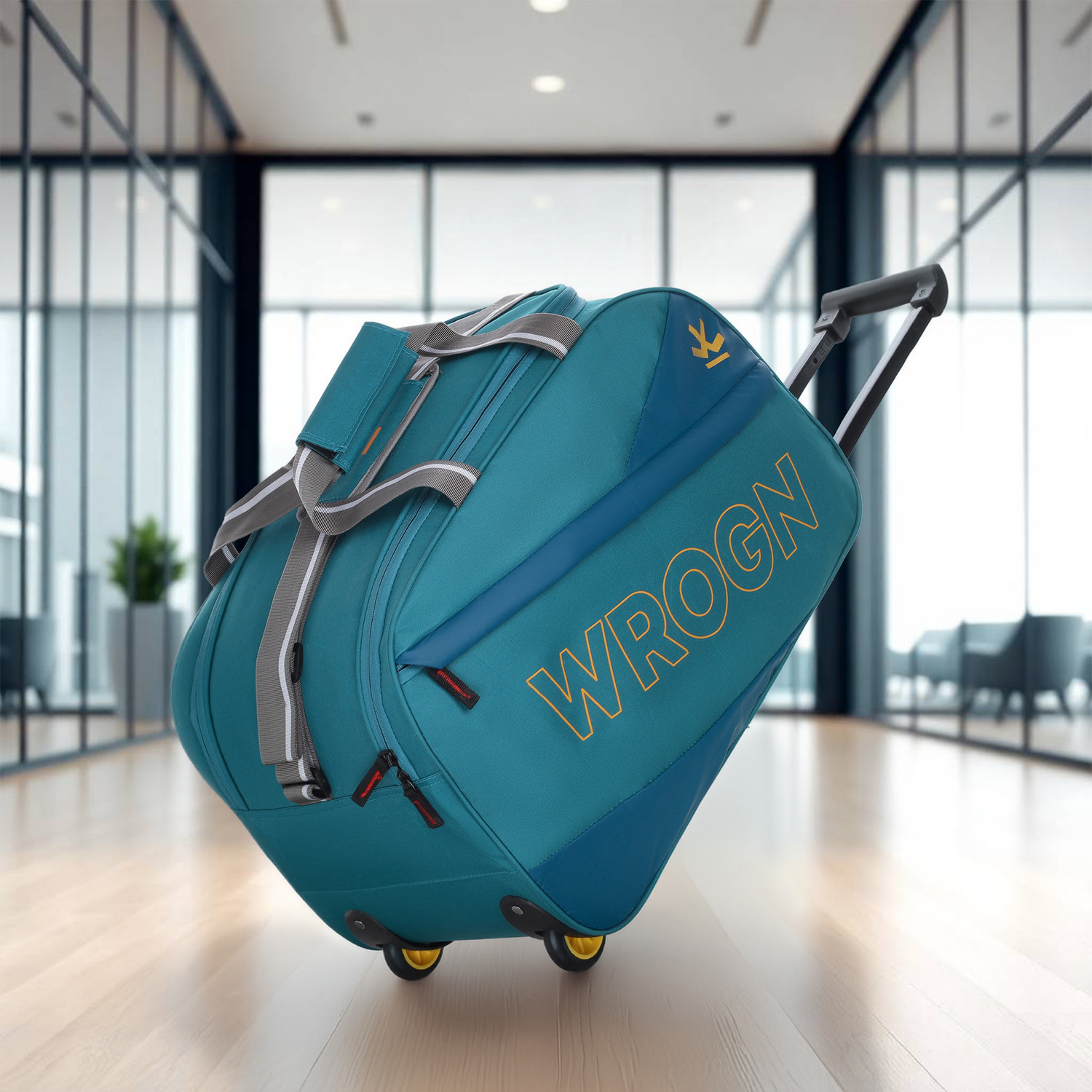 Image of WROGN (Expandable) STROLLEY DUFFLE BAG-PIROGISPACIOUS 65L SPORTY OUTLOOK INNER TROLLEY AND WHEEL Duffel With Wheels (Strolley)