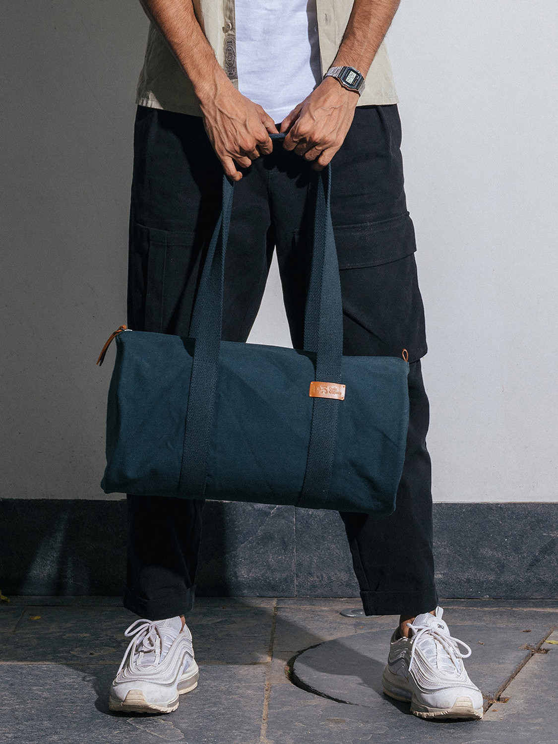 Image of DailyObjects Midnight Blue Swing Duffle Bag Gym Duffel Bag
