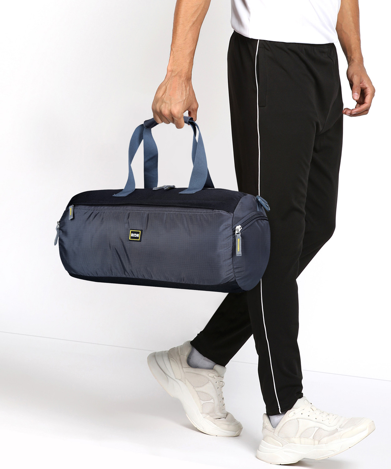 Image of RIDA Gym Duffle Bag Waterproof Large Sports Bags Travel Duffel Bags with Shoes Compartment Weekender Overnight Bag Men Women 40L Grey Duffel Without Wheels