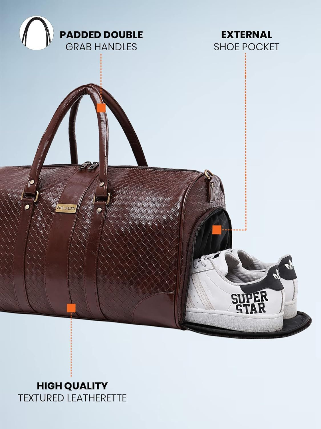 Image of FUR JADEN 32 L Hand Duffel Bag - DUFF60 Brown - Brown - Regular Capacity