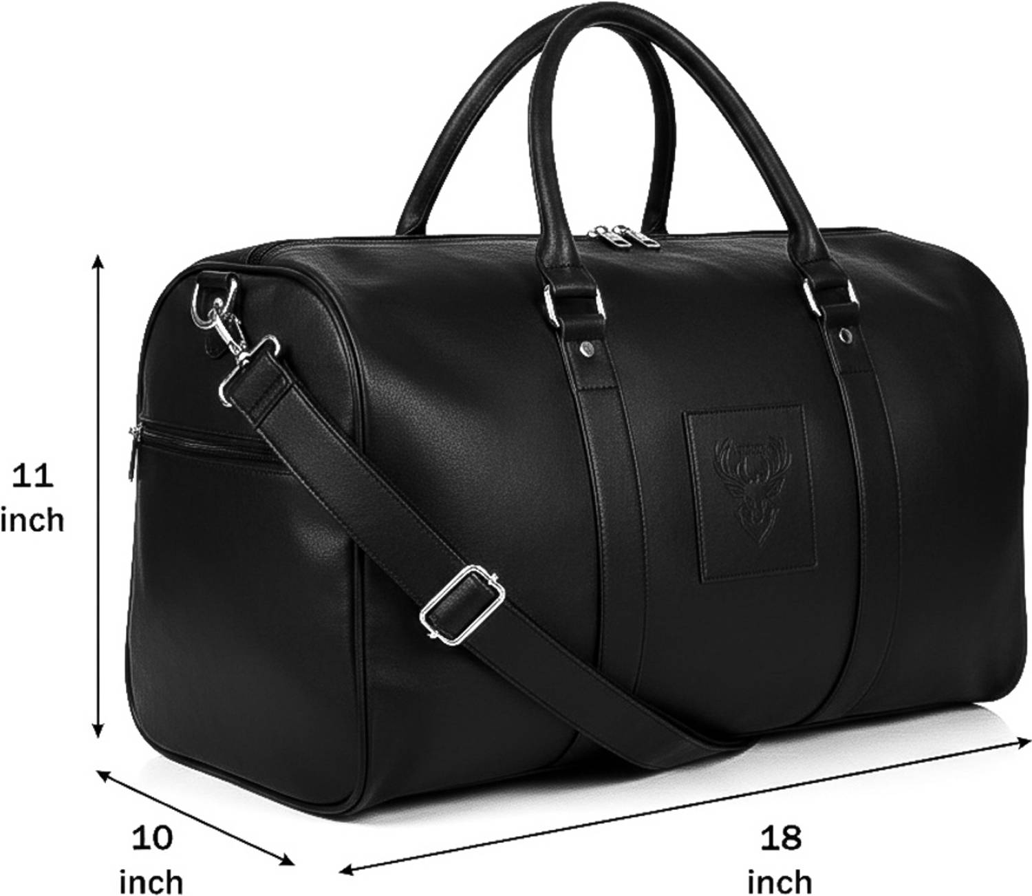 Evokee Ev989 Expandable Black Duffel - Image 3