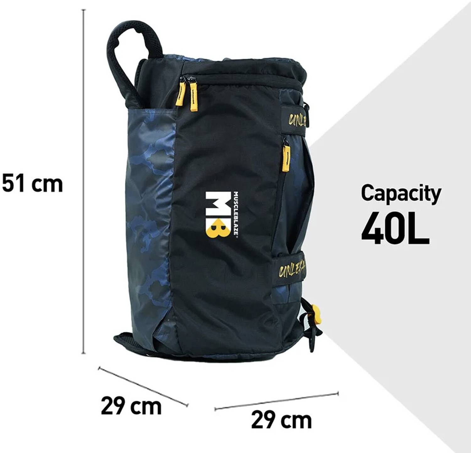 MUSCLEBLAZE Hybrid Gym Bag cum Backpack - Image 5